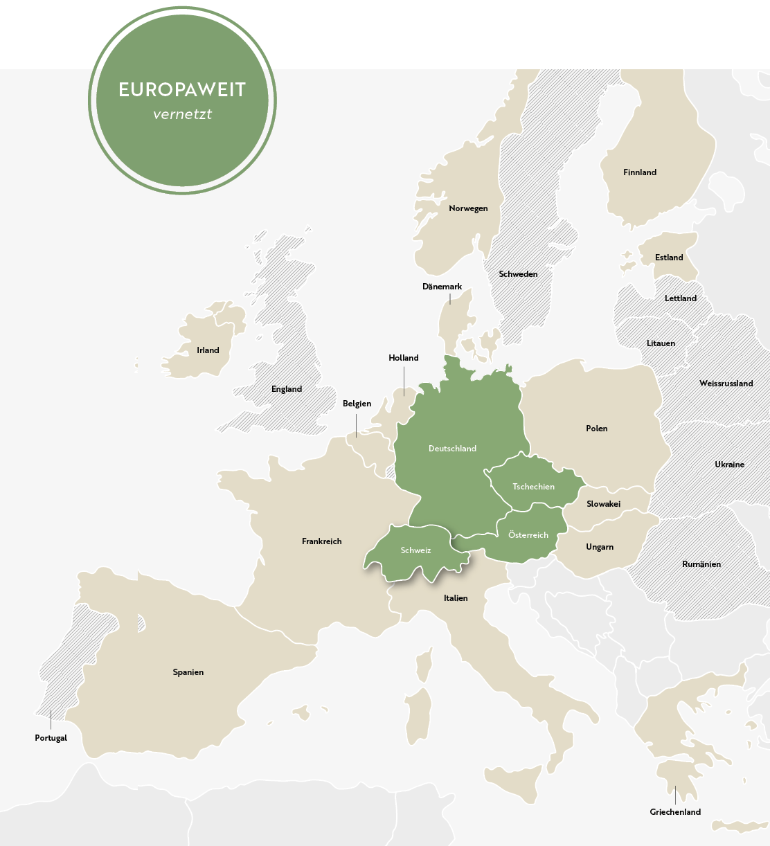 Europakarte naturesse-Vertriebspartner